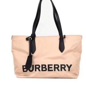 NWT Burberry Medium Rose/Beige Branded Nylon Tote Bag NEVER UNWRAPPED